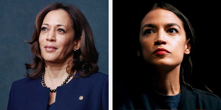 Senator Kamala Harris and Representative Alexandria Ocasio-Cortez