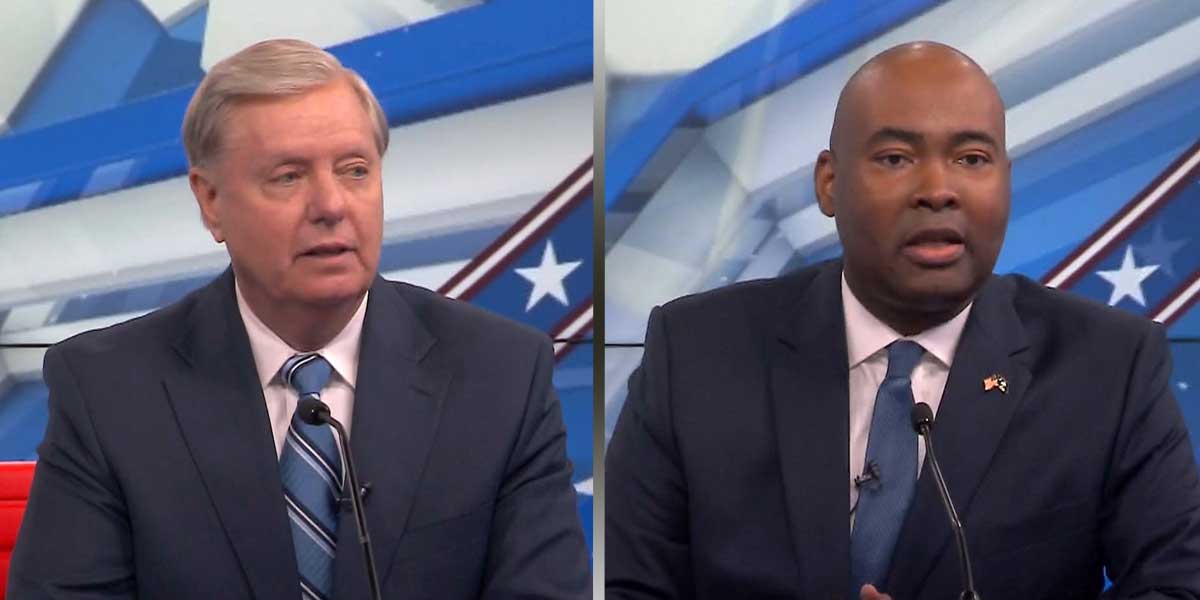 Lindsey Graham and Jaime Harrison