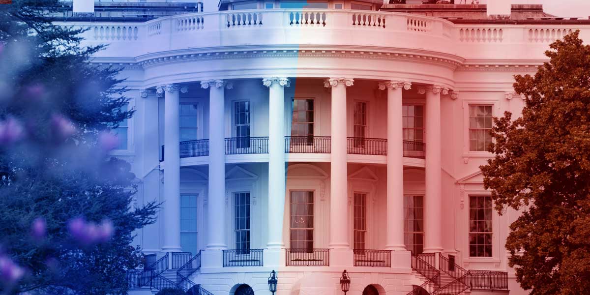 Red - Blue - White House