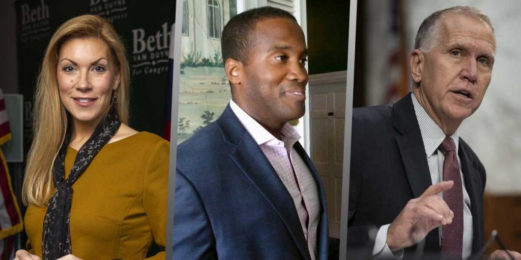 Beth Van Duyne, John James, and Thom Tillis